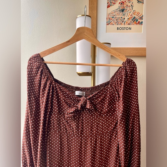 Faithfull the Brand Tangerina Midi Dress Bonnie Dot red/brown - Picture 5 of 6